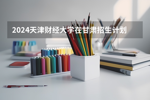 2024天津财经大学在甘肃招生计划详解