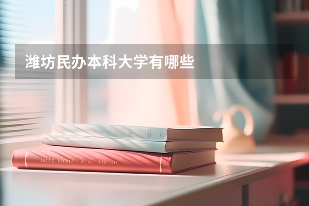潍坊民办本科大学有哪些