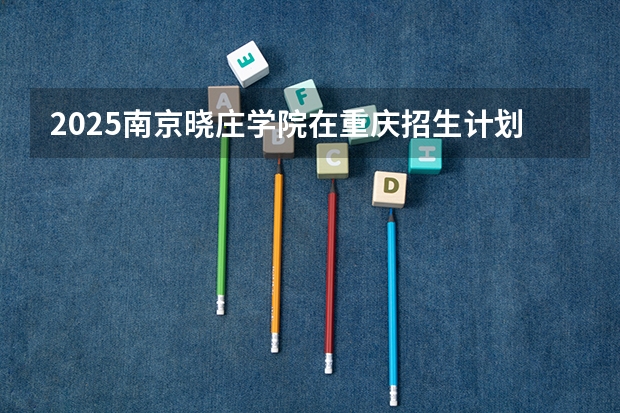 2025南京晓庄学院在重庆招生计划一览表