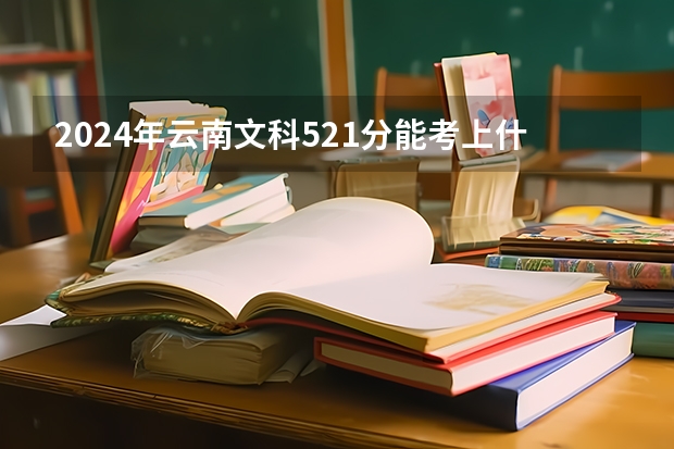2024年云南文科521分能考上什么大学？