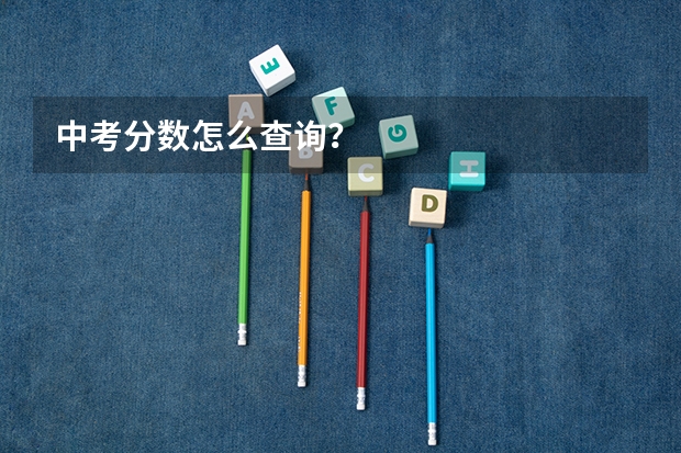 中考分数怎么查询？