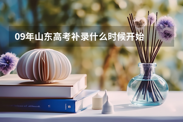 09年山东高考补录什么时候开始