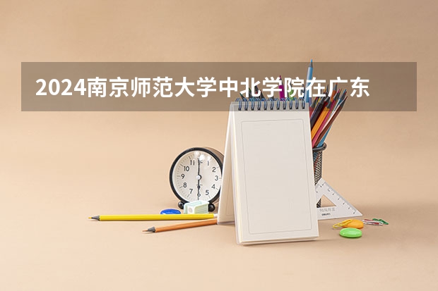 2024南京师范大学中北学院在广东招生计划详解