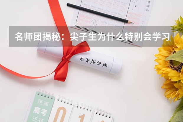 名师团揭秘：尖子生为什么特别会学习