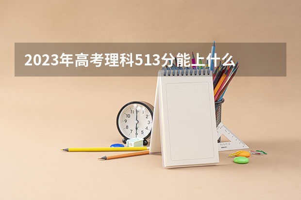 2023年高考理科513分能上什么大学