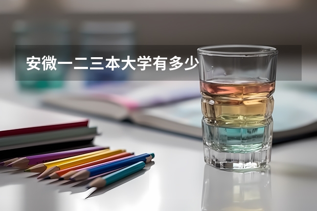 安微一二三本大学有多少