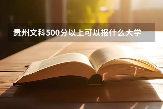 贵州文科500分以上可以报什么大学