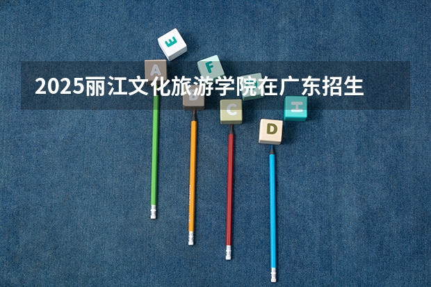 2025丽江文化旅游学院在广东招生计划人数一览表