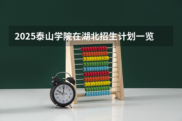 2025泰山学院在湖北招生计划一览表