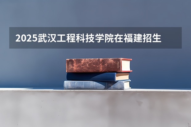 2025武汉工程科技学院在福建招生计划一览表