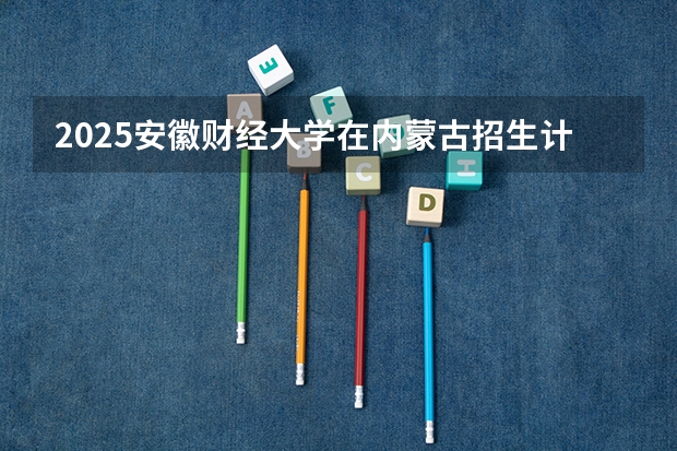 2025安徽财经大学在内蒙古招生计划一览表