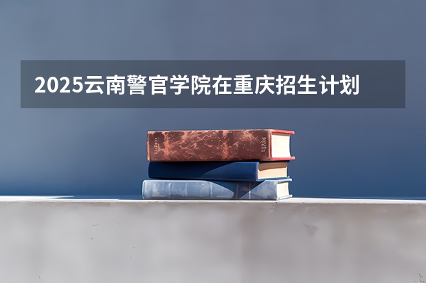 2025云南警官学院在重庆招生计划一览表