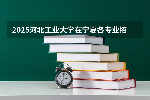 2025河北工业大学在宁夏各专业招生人数一览