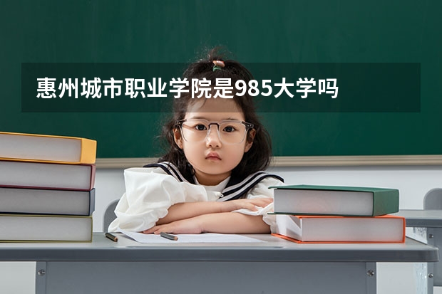 惠州城市职业学院是985大学吗