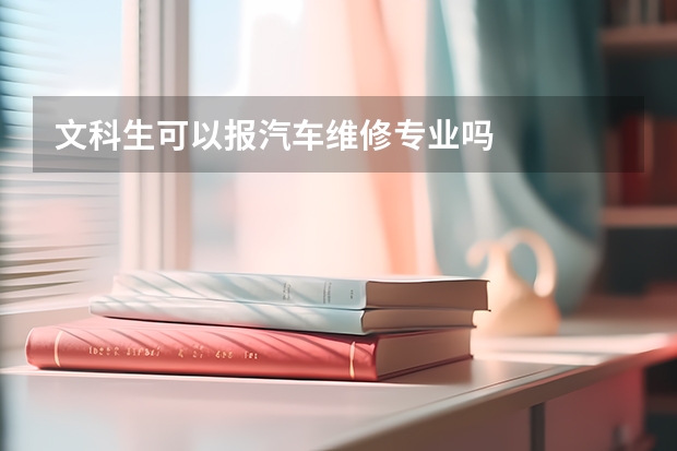 文科生可以报汽车维修专业吗