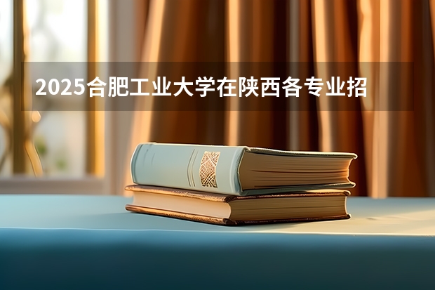 2025合肥工业大学在陕西各专业招生人数一览