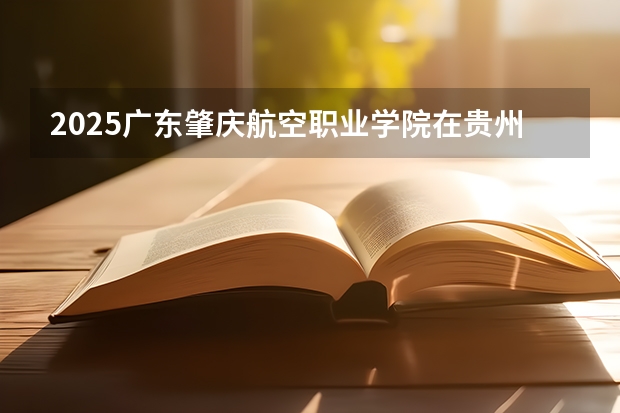 2025广东肇庆航空职业学院在贵州各专业招生人数一览（2026参考）