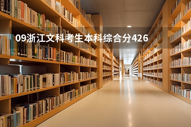 09浙江文科考生..本科综合分426 专科综合分356 可以上什么专科学校..(最好是杭州的)