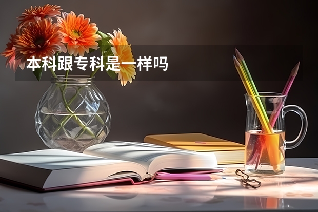 本科跟专科是一样吗